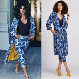 Blue Floral Duster
